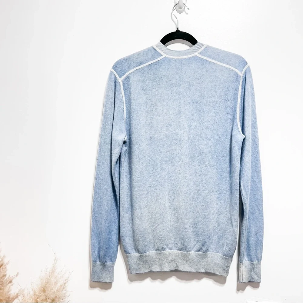 Club Monaco Mens Long Sleeve 100% Cashmere Pullover Sweater Sz S Heathered Blue - Picture 7 of 10